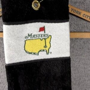 Masters Tri-Fold Golf Towel - Nationals  Black & White Embroidered NEW